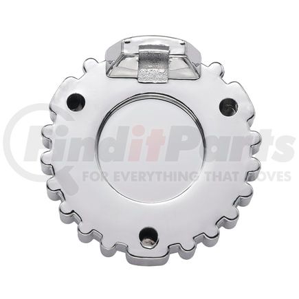 41071 by UNITED PACIFIC - Diagnostic Port Cover - Small, Chrome, Plastic, Plain Style