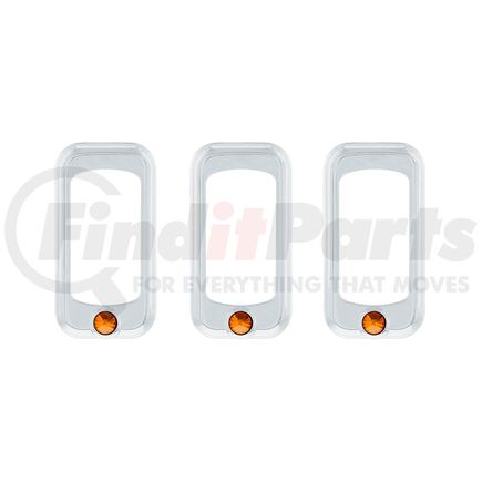 41141 by UNITED PACIFIC - Rocker Switch Face Plate - Rocker Switch Trim, for Peterbilt