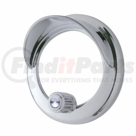 41926 by UNITED PACIFIC - Overhead Console Bezel - Clock Bezel, with Visor, Clear Diamond, for Freightliner