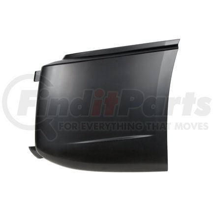 42861 by UNITED PACIFIC - Bumper Corner Cover - Driver Side (LH), Black, fits 2018-2023 Volvo VNL