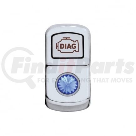 45067 by UNITED PACIFIC - Rocker Switch Cover - "Diagnostic", with Blue Diamond