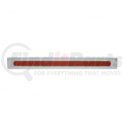 37315 by UNITED PACIFIC - Light Bar - Stainless, with Bracket, Reflector/Stop/Turn/Tail Light, Red LED and Lens, Stainless Steel, with Chrome Bezel, 23 SMD LED Light Bar