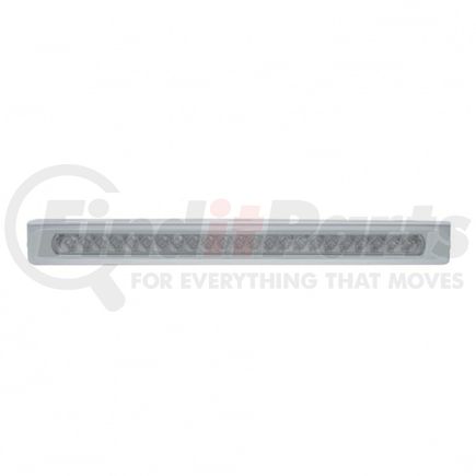 37317 by UNITED PACIFIC - Light Bar - Stainless, with Bracket, Reflector/Stop/Turn/Tail Light, Red LED, Clear Lens, Stainless Steel, with Chrome Bezel, 23 SMD LED Light Bar