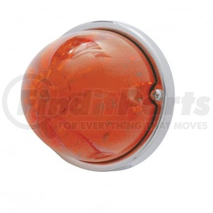 37311 by UNITED PACIFIC - Truck Cab Light - 17 LED, Watermelon Design, Flush Mount Style, with Low Profile Bezel, Amber LED/Dark Amber Lens