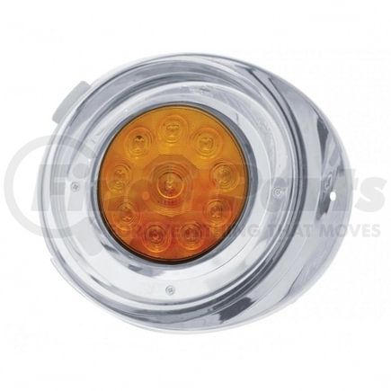 37410 by UNITED PACIFIC - Daytime Running Light Conversion Kit - RH, 10 LED, with Visor, Amber LED/Amber Lens, for Freightliner