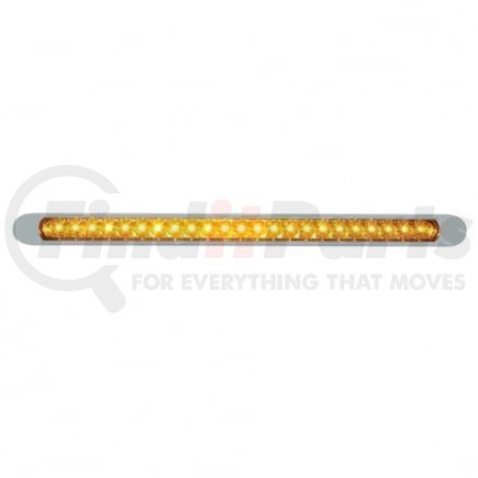 37510 by UNITED PACIFIC - Turn Signal Light - 23 LED 17.25" Reflector Light Bar, with Bezel, Amber LED/Amber Lens