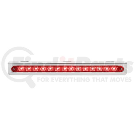 37515 by UNITED PACIFIC - Light Bar - Stainless Steel, Sequential, Auxiliary Light, Red LED and Lens, Left to Right, 14 LED Light Bar