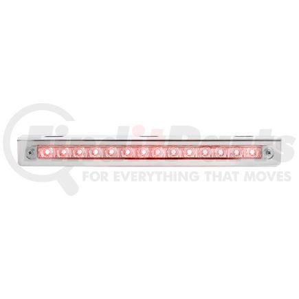 37517 by UNITED PACIFIC - Light Bar - Stainless Steel, Sequential, Auxiliary Light, Red LED, Clear Lens, Left to Right, 14 LED Light Bar