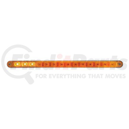 37522 by UNITED PACIFIC - Light Bar - Sequential, Auxiliary Light, Amber LED and Lens, Chrome/Plastic Housing, 14 LED Light Bar