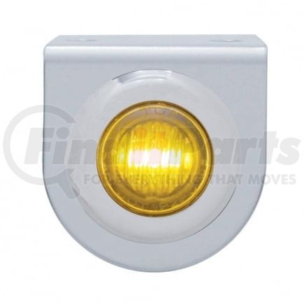 37790 by UNITED PACIFIC - Marker Light - Mini, LED, with Bracket, Dual Function, 3 LED, Amber Lens/Amber LED, Stainless Steel, 0.81" Lens, Round Design