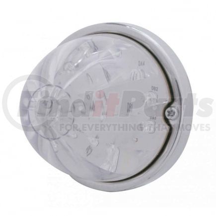 37906 by UNITED PACIFIC - Truck Cab Light - 17 LED Watermelon Flush Mount Kit, Amber LED/Clear Lens