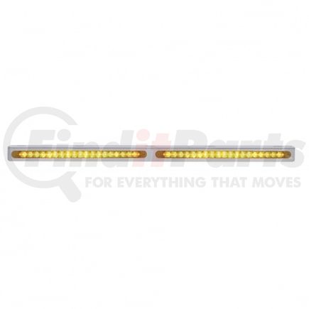 37932 by UNITED PACIFIC - Light Bar - 25-5/16" Stainless Steel, Amber LED/Lens, with 2 x 19 LED 12" Light