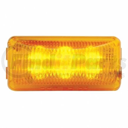 38158 by UNITED PACIFIC - 6-LED Single Function Rectangular Clearance/Marker Light, Amber LED, Amber Lens