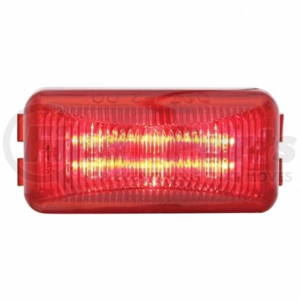 38159 by UNITED PACIFIC - 6-LED Single Function Rectangular Clearance/Marker Light, Red LED, Red Lens