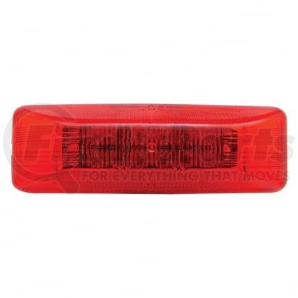 38162 by UNITED PACIFIC - 12-LED Single Function Rectangular Clearance/Marker Light, Red LED, Red Lens
