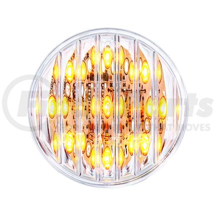38362B by UNITED PACIFIC - Clearance Light - Bulk, 2" Round Light, 9 LED, Amber LED/Clear Lens