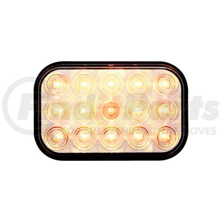 38748 by UNITED PACIFIC - Turn Signal Light - 15 LED, Rectangular, Amber LED/Clear Lens