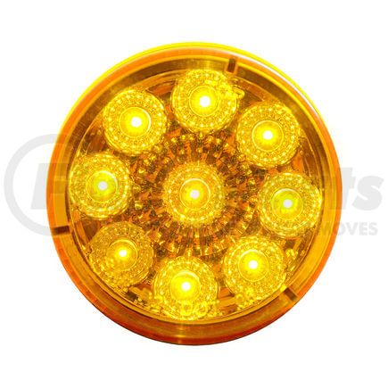 38849 by UNITED PACIFIC - Clearance Light - 2" Round Reflector Light, 9 LED, Amber LED/Lens
