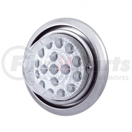 39147 by UNITED PACIFIC - Bumper Guide Light - Front, with 17 Amber LED Reflector Light, for Freightliner Columbia, Clear Lens