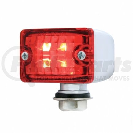 39189 by UNITED PACIFIC - Rod LED Marker Light - Small, 4 LED, Red Lens/Red LED, Chrome-Plated Steel