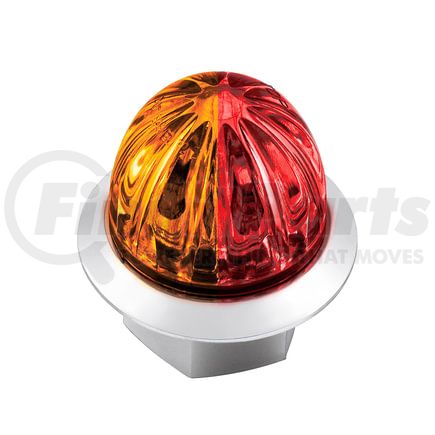 39234 by UNITED PACIFIC - Marker Light - (4) Amber and Red LED, Clear Lens, Double Fury, Watermelon Style