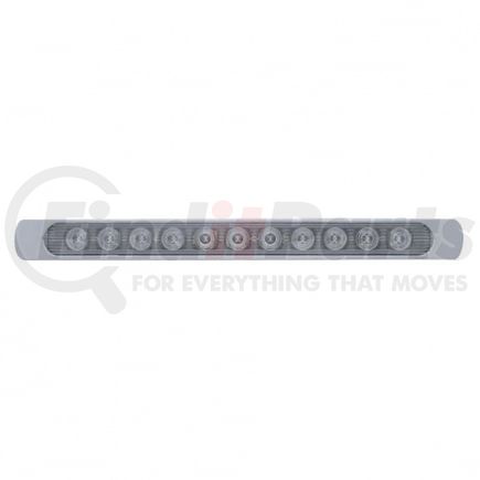 39253 by UNITED PACIFIC - Brake/Tail/Turn Signal Light - 11 LED 17" Stop, Turn and Tail Light Bar, with Bezel, Red LED/Clear Lens