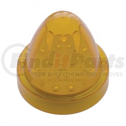 39345B by UNITED PACIFIC - Truck Cab Light - Bulk, 13 LED, Watermelon Truck-Lite Style, Amber LED/Lens