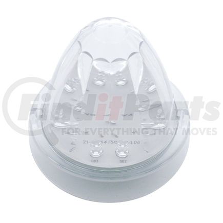 39346 by UNITED PACIFIC - Truck Cab Light - 13 LED Watermelon Truck-Lite Style, Amber LED/Clear Lens