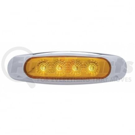 39398 by UNITED PACIFIC - 4-LED Single Function Reflector Clearance/Marker Light, Amber LED, Amber Lens