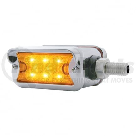39418 by UNITED PACIFIC - Auxiliary Light - 6 LED Dual Function Straight-Mount Double Face Light, with Horizontal Visor, Amber & Red LED & Lens