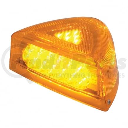 39436 by UNITED PACIFIC - Turn Signal Light - 37 LED, with Chrome Base, Amber LED/Amber Lens, for Peterbilt