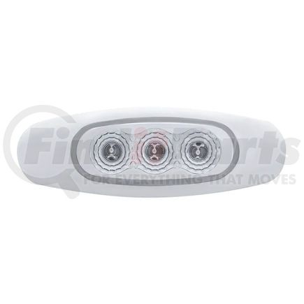 39482B by UNITED PACIFIC - Clearance/Marker Light - Red LED/Clear Lens, with Reflector, 3 LED