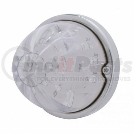 39597 by UNITED PACIFIC - Truck Cab Light - 17 LED Watermelon Flush Mount Kit, with Low Profile Bezel, Red LED/Clear Lens