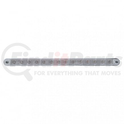 39609 by UNITED PACIFIC - Brake/Tail/Turn Signal Light - 14 LED 12", Bar, with Bezel, Red LED/Clear Lens