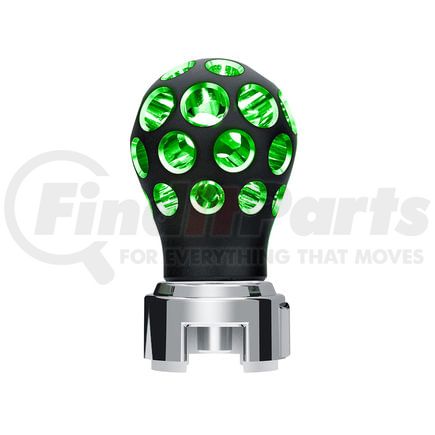 United Pacific 71092 Manual Transmission Shift Knob Matte Black Gearshift Knob Ball - Phoenix Style with Green LED