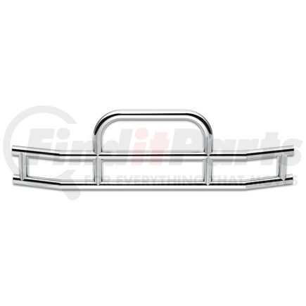 80028 by UNITED PACIFIC - HighwayShield I10 Series Grille Guard - Front, Polished Stainless Steel with Bracket