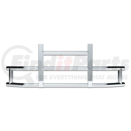 80029 by UNITED PACIFIC - HighwayShield I25 Series Grille Guard - Front, Polished Stainless Steel with Bracket