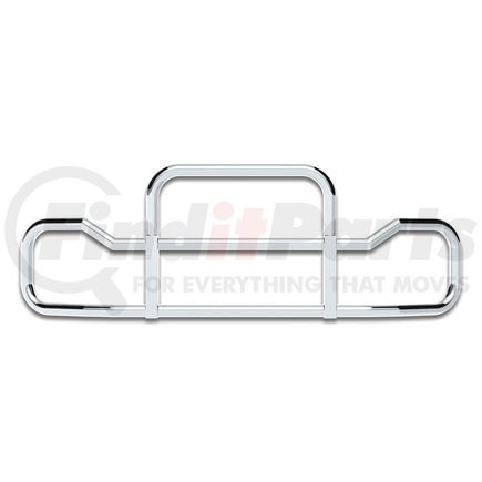 80098 by UNITED PACIFIC - HighwayShield I40 Series Grille Guard - Front, Polished Stainless Steel with Bracket