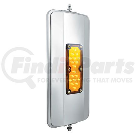 86501B by UNITED PACIFIC - Door Mirror - West Coast Style, Stainless Steel, Heated, with Dual Function Light