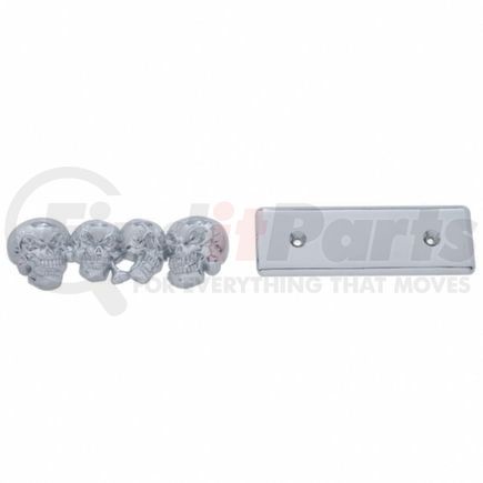 88122 by UNITED PACIFIC - Emblem - Chrome, Die-Cast Skull Accent