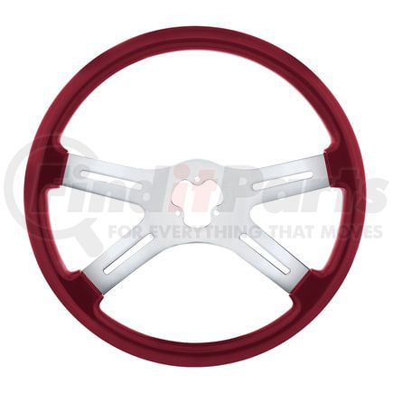 88280 by UNITED PACIFIC - Steering Wheel - 18", Vibrant Color, 4 Spoke, Candy Red