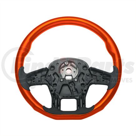 88339 by UNITED PACIFIC - Steering Wheel - 18 " dia., Cadmium Orange, Wood, fits 2012-2021 Peterbilt 579