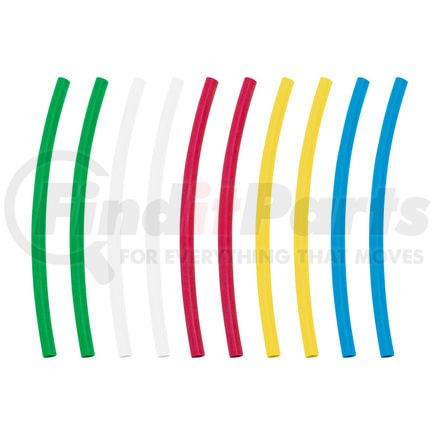 98012 by UNITED PACIFIC - Heat Shrink Tubing Assortment - 4" Long, 3/16" Blue, Clear, Green, Red, Yellow