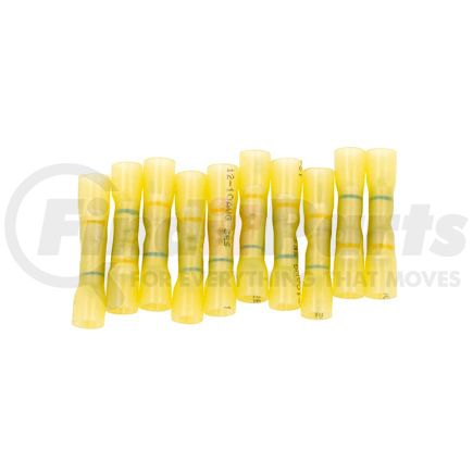 United Pacific 98144 Butt Connector Butt Connector - 10 Pieces, Yellow, 16-14 to 12-10 AWG, CS Heat Shriink Step-Down