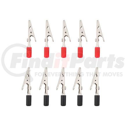 98237 by UNITED PACIFIC - Alligator Clip - 5 Red/5 Black, 2", 10 AMP, with PVC Handles