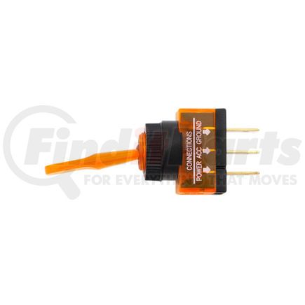 98352 by UNITED PACIFIC - Toggle Switch - Amber, Illuminated, 12V, 20 AMP, On/Off, S.P.S.T