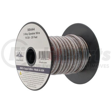 98444 by UNITED PACIFIC - Speaker Wire - 25 ft., 2-Way, PVC Insulated Copper, 18 AWG