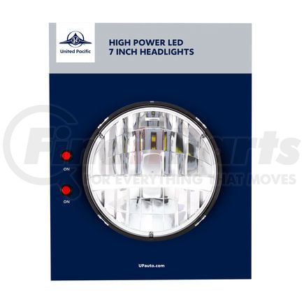 99187 by UNITED PACIFIC - Point of Purchase Display - 7" LED Headlight Display, 31459