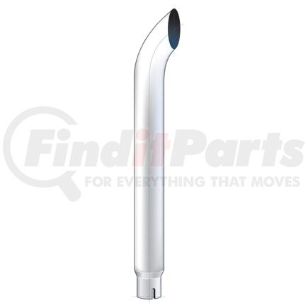C4-65-096 by UNITED PACIFIC - Exhaust Stack Pipe - Chrome, 96" Angled, 6" to 5" ID
