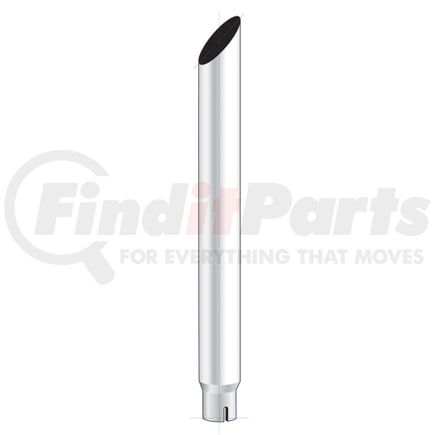 M4-65-096 by UNITED PACIFIC - Exhaust Stack Pipe - 6", Mitred, Reduce To 5" I.D. Bottom, 96" L
